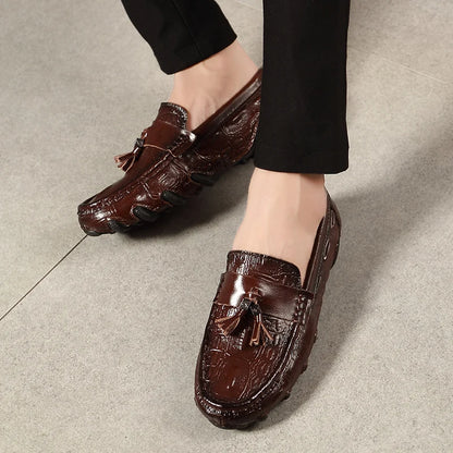 Tom Men's Leather Crocodile Loafers