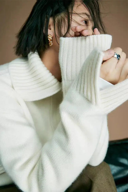 Mary Cashmere Quarter-Zip Sweater
