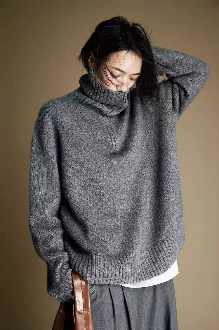 Mary Cashmere Quarter-Zip Sweater