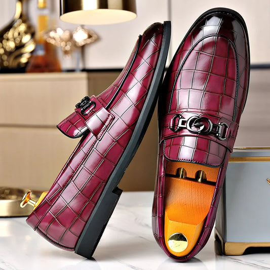 Adam Men's Croc Embossed Loafer
