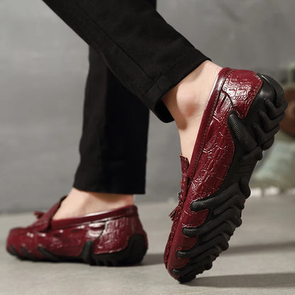 Tom Men's Leather Crocodile Loafers
