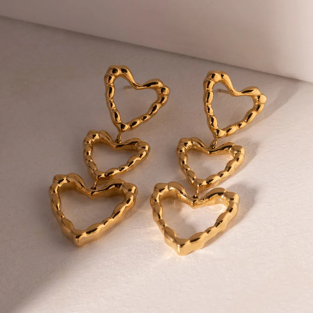 Three Times Love Earrings